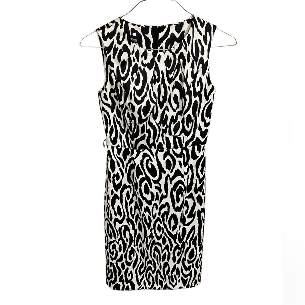 AGB Dress Petite Sleeveless Zebra Print Shift Dress Size 4P Career Baddie